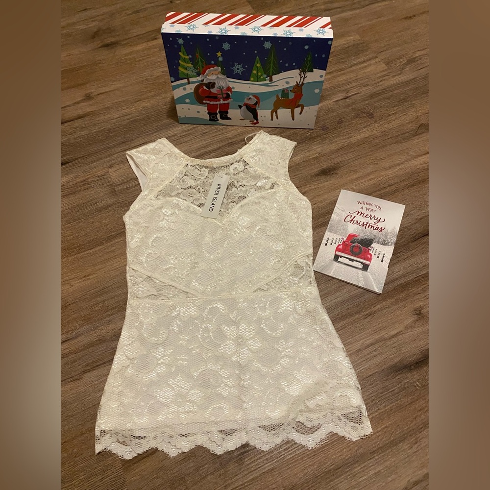 River Island white top size xsmall